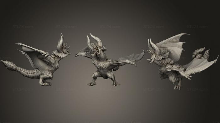 Статуэтки грифоны и драконы (Diablos, STKG_0103) 3D модель для ЧПУ станка